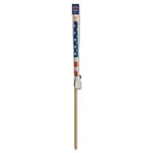 Valley Forge American Flag Set With Wooden Pole & Mounting Bracket - Picture 2 of 4